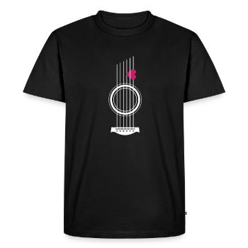 Guitar love - acoustic guitar - Men's Premium Organic T-Shirt - black - Front - Nico (187cm)