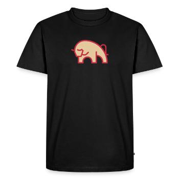 Roter Bulle - T-shirt Premium bio Homme - noir - Devant - Nico (187cm)