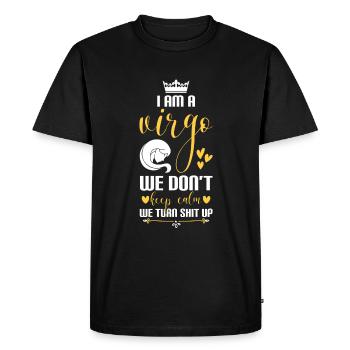 Virgo Zodiac Characteristics August - Men's Premium Organic T-Shirt - black - Front - Nico (187cm)