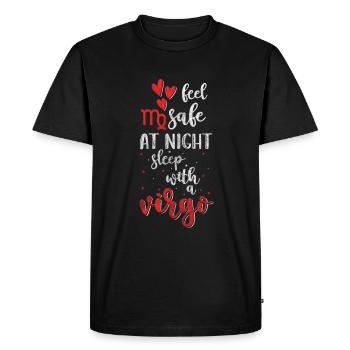 Signe du zodiaque Signe d’août - T-shirt Premium bio Homme - noir - Devant - Nico (187cm)