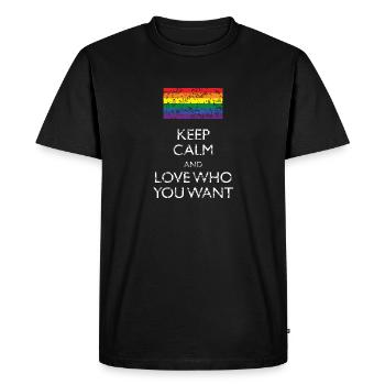 Gay Pride - Men's Premium Organic T-Shirt - black - Front - Nico (187cm)