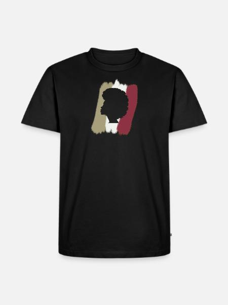 70s Funky Afro - Männer Premium Bio T-Shirt - Schwarz