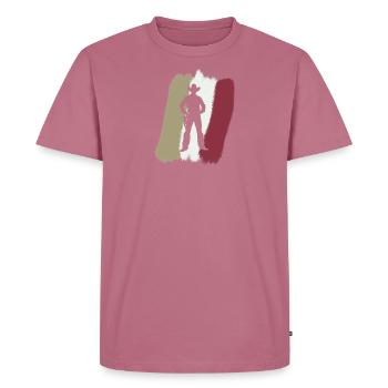 Cowboy Rodeo Rider - Men's Premium Organic T-Shirt - mauve - Front - Nico (187cm)