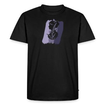 Viande végétalienne - T-shirt Premium bio Homme - noir - Devant - Nico (187cm)