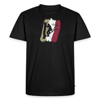 Grimpeur Escalade Singe Équipement - T-shirt Premium bio Homme - noir - Devant - Nico (187cm)