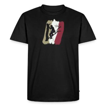 Crampons d’accrobranche - T-shirt Premium bio Homme - noir - Devant - Nico (187cm)