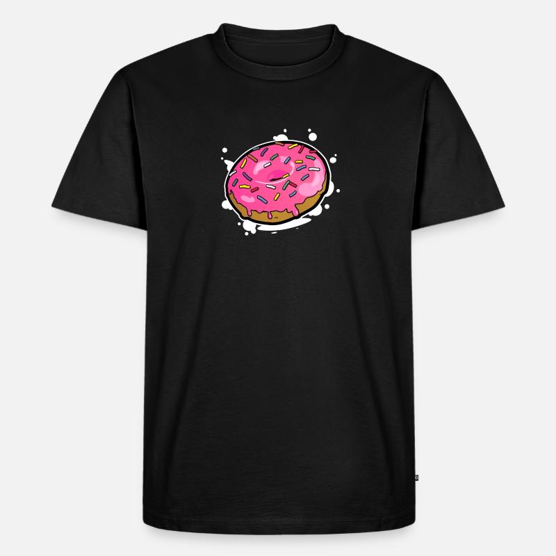 Donuts 2 - Männer Premium Bio T-Shirt - Schwarz
