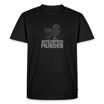 Tentative de meurtre de corbeaux drôle d’amoureux des oiseaux - T-shirt Premium bio Homme - noir - Devant - Nico (187cm)