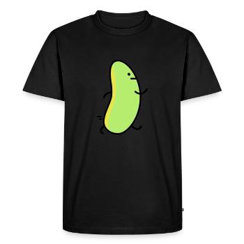 Haricot drôle - T-shirt Premium bio Homme - noir - Devant - Nico (187cm)