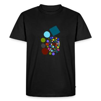 Coloré. - T-shirt Premium bio Homme - noir - Devant - Nico (187cm)