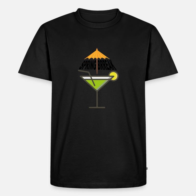 Spring Break - Männer Premium Bio T-Shirt - Schwarz