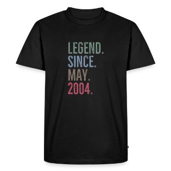 Légende depuis mai 2004 - T-shirt Premium bio Homme - noir - Devant - Nico (187cm)