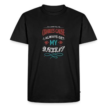 birthday present idea love cat book fan lover - Men's Premium Organic T-Shirt - black - Front - Nico (187cm)