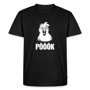 Chicken surprise - Men's Premium Organic T-Shirt - black - Front - Nico (187cm)