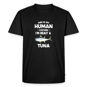 This is My Human Costume I m Really a Tuna - Men's Premium Organic T-Shirt - black - Front - Nico (187cm)