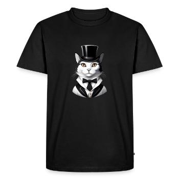 Roi des chats - T-shirt Premium bio Homme - noir - Devant - Nico (187cm)