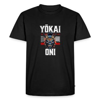 Yokai Oni - T-shirt Premium bio Homme - noir - Devant - Nico (187cm)