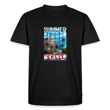 Croatia Croatia Hrvatska Ultra summer Split music - Men's Premium Organic T-Shirt - black - Front - Nico (187cm)