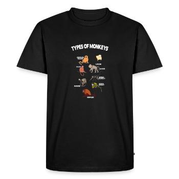 Types of Monkeys Monkeys of the World - T-shirt Premium bio Homme - noir - Devant - Nico (187cm)