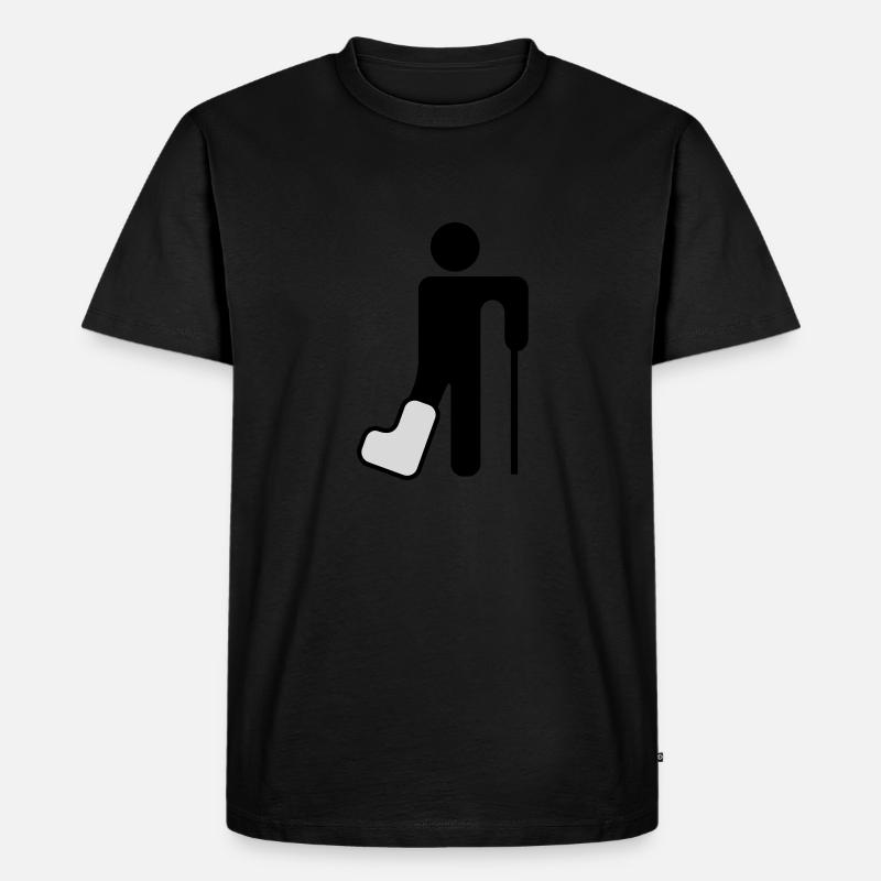 broken_leg - Männer Premium Bio T-Shirt - Schwarz