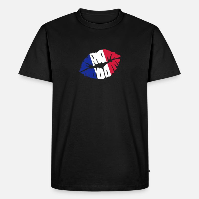 Frankreich - Männer Premium Bio T-Shirt - Schwarz
