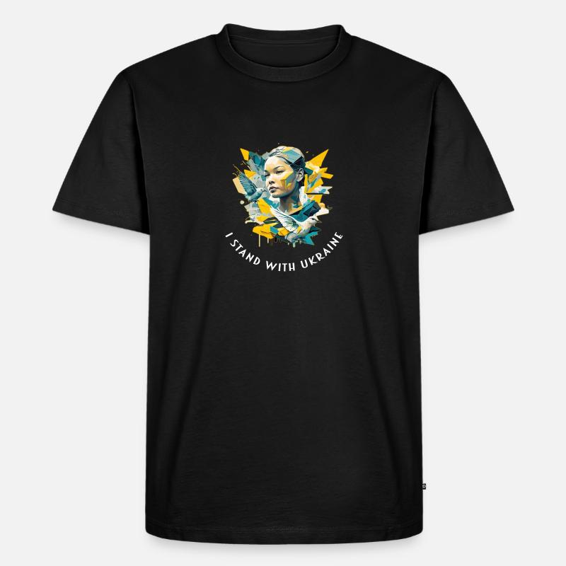 Ukraine - Männer Premium Bio T-Shirt - Schwarz
