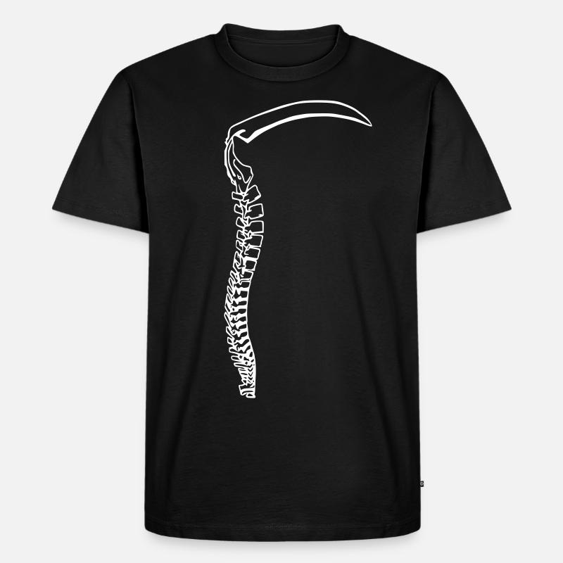 WirbelsäuleTod - Männer Premium Bio T-Shirt - Schwarz
