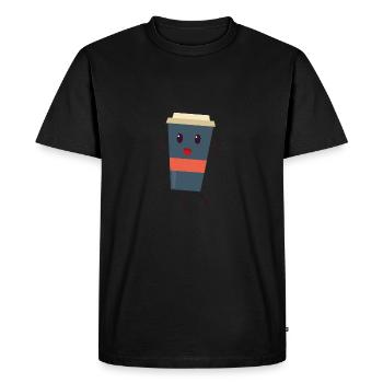 Caffee - Men's Premium Organic T-Shirt - black - Front - Nico (187cm)