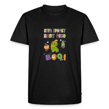 Mignon Spooky Baby Dino Halloween Boo 1 - T-shirt Premium bio Homme - noir - Devant - Nico (187cm)