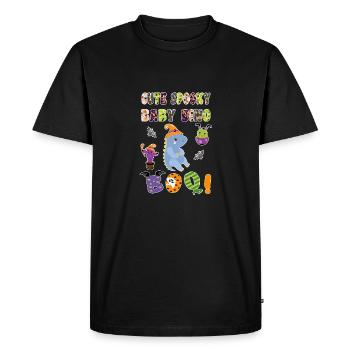Mignon Spooky Baby Dino Halloween Boo 2 - T-shirt Premium bio Homme - noir - Devant - Nico (187cm)
