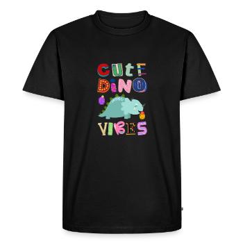 Cute Dino Vibes No. 1 - Men's Premium Organic T-Shirt - black - Front - Nico (187cm)