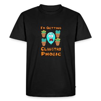 Je deviens claustrophobe - ballon de cactus cactus - T-shirt Premium bio Homme - noir - Devant - Nico (187cm)