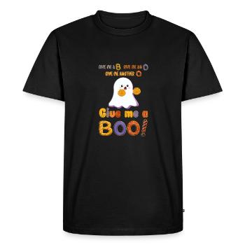Mignon Halloween Cheerleader Ghost avec pompons - T-shirt Premium bio Homme - noir - Devant - Nico (187cm)