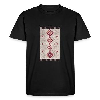 Tapis marocain dessiné à la main - T-shirt Premium bio Homme - noir - Devant - Nico (187cm)