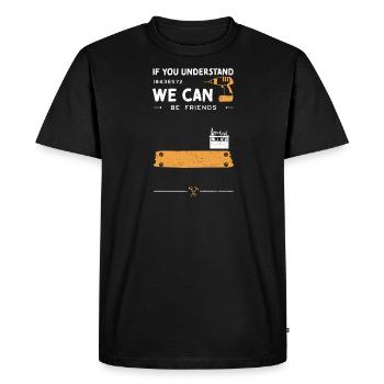 Si vous comprenez 18436572 nous pouvons... - T-shirt Premium bio Homme - noir - Devant - Nico (187cm)