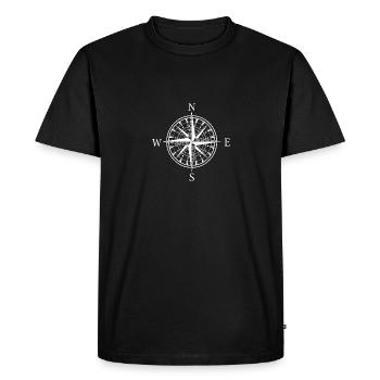 Boussole rose des vents Voyage Aventure Navigation Seefah - T-shirt Premium bio Homme - noir - Devant - Nico (187cm)