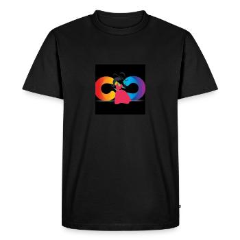 Noir et plus - T-shirt Premium bio Homme - noir - Devant - Nico (187cm)