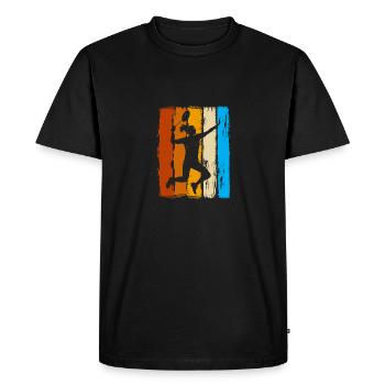 Badminton Badminton Joueur de badminton - T-shirt Premium bio Homme - noir - Devant - Nico (187cm)
