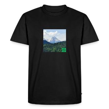 Watzmann - Men's Premium Organic T-Shirt - black - Front - Nico (187cm)