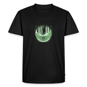 Deer in the forest 2 - T-shirt Premium bio Homme - noir - Devant - Nico (187cm)