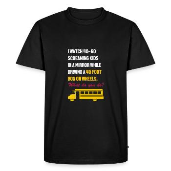 School Bus Driver School Bus - Men's Premium Organic T-Shirt - black - Front - Nico (187cm)