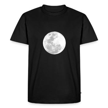 Pleine lune dans la nuit - T-shirt Premium bio Homme - noir - Devant - Nico (187cm)