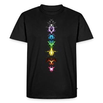 Chakras, Spiritual, Buddhism, Symbol, Yoga, Energy - T-shirt Premium bio Homme - noir - Devant - Nico (187cm)