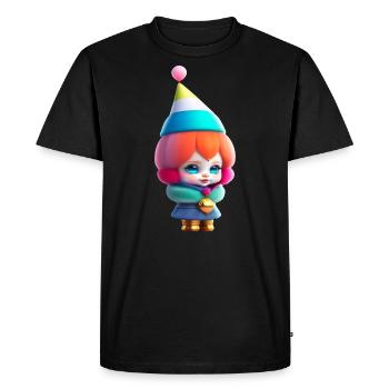Anime Fille Manga Poupée Carnaval Clown - T-shirt Premium bio Homme - noir - Devant - Nico (187cm)