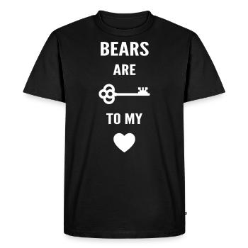 Bears are the key to my heart - T-shirt Premium bio Homme - noir - Devant - Nico (187cm)