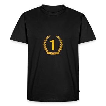 Winner place 1 cup - Men's Premium Organic T-Shirt - black - Front - Nico (187cm)