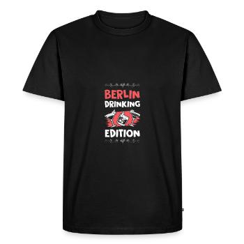 Berlin Édition à boire - T-shirt Premium bio Homme - noir - Devant - Nico (187cm)