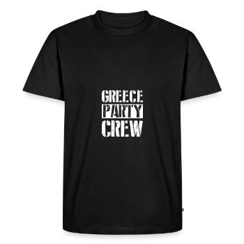 Greece Party Crew - Men's Premium Organic T-Shirt - black - Front - Nico (187cm)