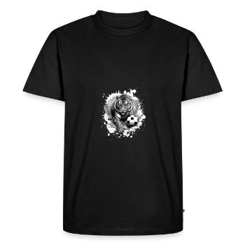 Tiger Football Sports Team - Men's Premium Organic T-Shirt - black - Front - Nico (187cm)