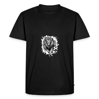 Lion Soccer Sports Team - Men's Premium Organic T-Shirt - black - Front - Nico (187cm)